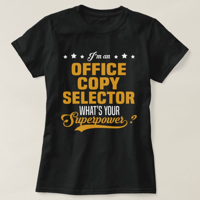 T-shirt Sélecteur de copie Office (Design devant)