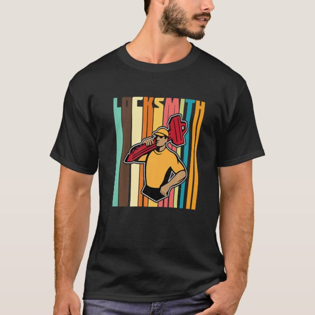 T-shirt Sélecteur de verrou professionnel Locksmith (Devant)