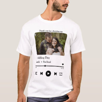 T-shirt Sélection personnalisée de musique photo pour les 