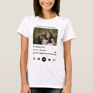 T-shirt Sélection personnalisée de musique photo pour les 