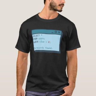 T-shirt Sélectionnez À Partir D'Utilisateurs Où L'Indice E