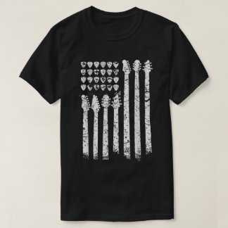 T-shirt Sélections de drapeau de guitare Art musical