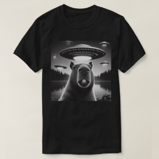 T-shirt Selfie capybara avec OVNI