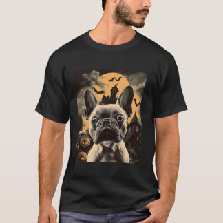 T-shirt Selfie De Chien À Balles Avec Des Sorcières Fantôm