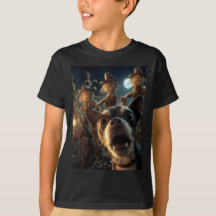 T-shirt Selfie de Chihuahua drôle avec des épouvantails po