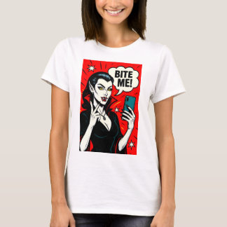 T-shirt Selfie Sexy Vampire - Pop Art Classique
