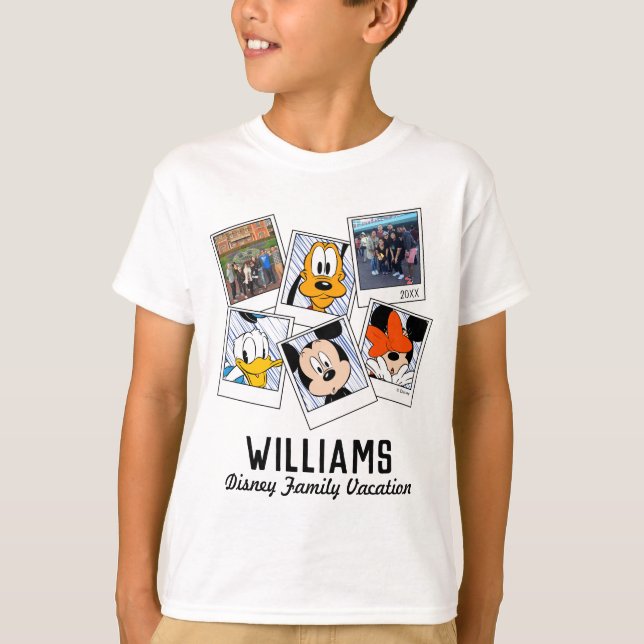 T-shirt Selfies de vacances de famille Disney | Mickey & F (Devant)