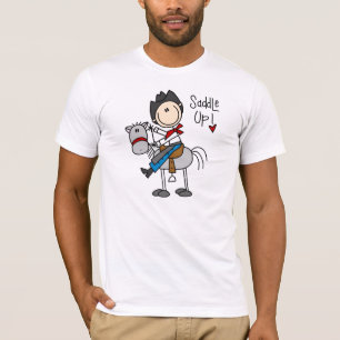 T-shirt Sellez ! Chiffre chemise de bâton de cowboy