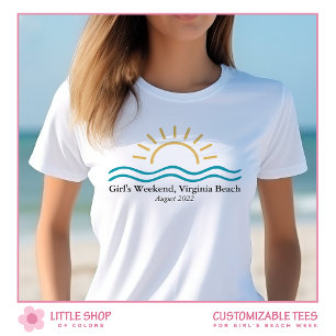 T-shirt Semaine de filles personnalisée à la plage