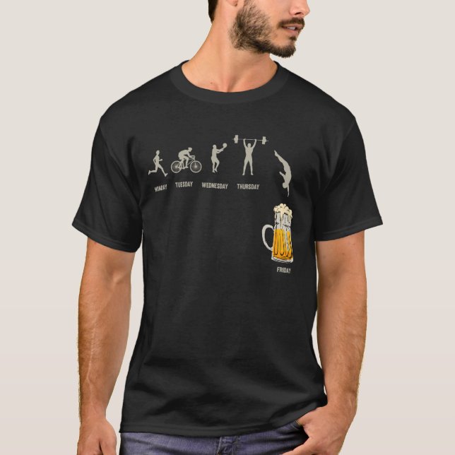 T-shirt Semaine de la bière Athlète Bière Boire Sport (Devant)