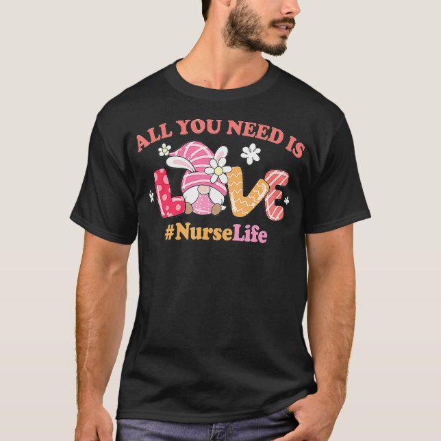 T-shirt Semaine des infirmières 2021 Nur Nur Nur Nur Gnome (Devant)