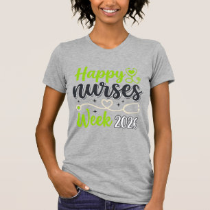 T-shirt Semaine des infirmières heureuse 2026 Stéthoscope 