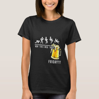 T-shirt Semaine du travailleur Prévision du week-end Bière