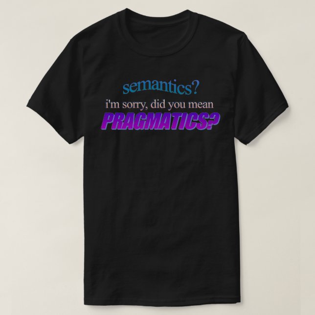 T-shirt sémantique (Design devant)