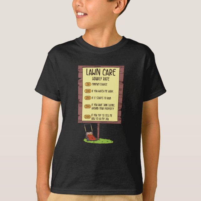 T-shirt Semelle de pelouse - Soins de pelouse tarif horair (Devant)