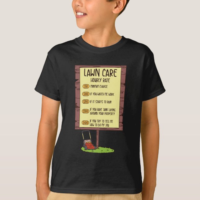 T-shirt Semelle de pelouse - Soins de pelouse tarif horair (Devant)