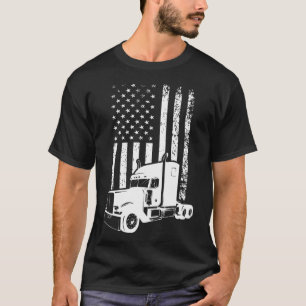 T-shirt Semi Truck Driver Funny Trucker Humour Hommes Papa