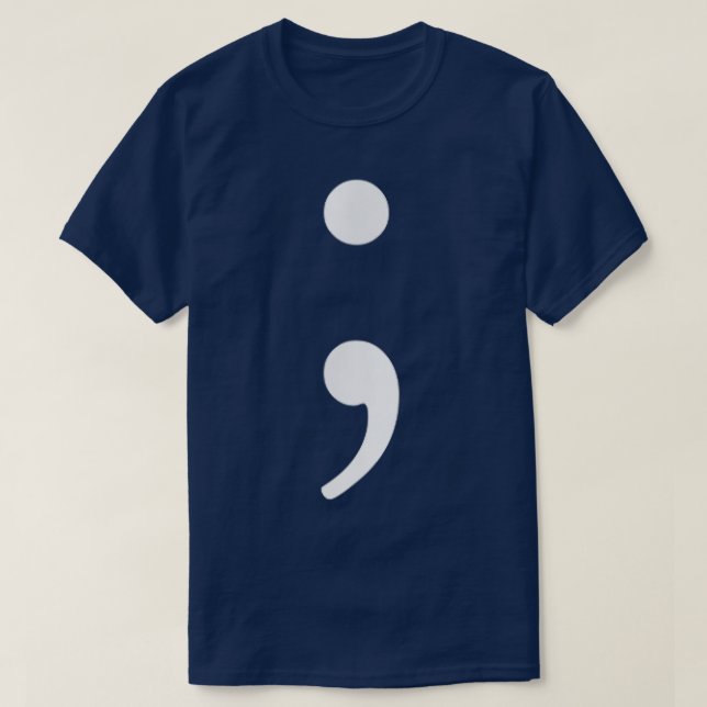 T-shirt Semicolon (Prévention du suicide) (Design devant)