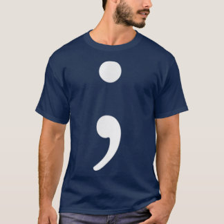 T-shirt Semicolon (Prévention du suicide)