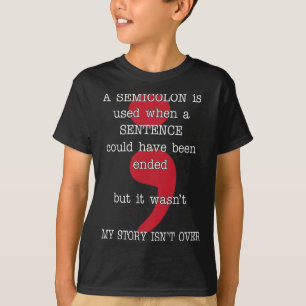 T-shirt Semicolon Prévention du suicide Sensibilisation Mo