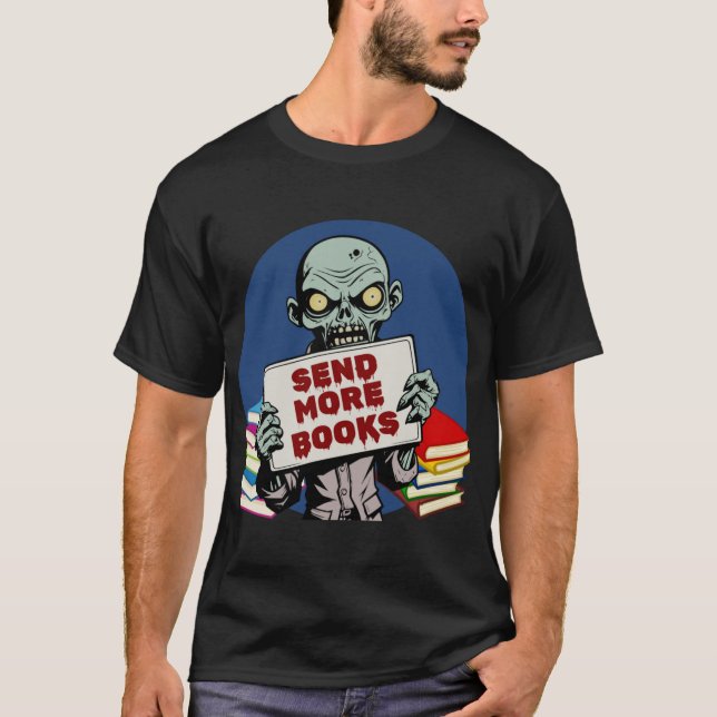 T-shirt Send More Books retro funny (Devant)