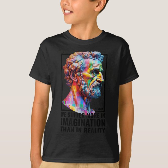 T-shirt Seneca Overthinking Citation Stoicism Modern stoïq (Devant)