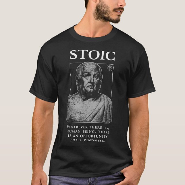 T-shirt Seneca u201COoccasion pour un Stoici Kindnessu201D (Devant)