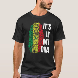 T-shirt Sénégal Drapeau Adn empreintes digitales Mois de l