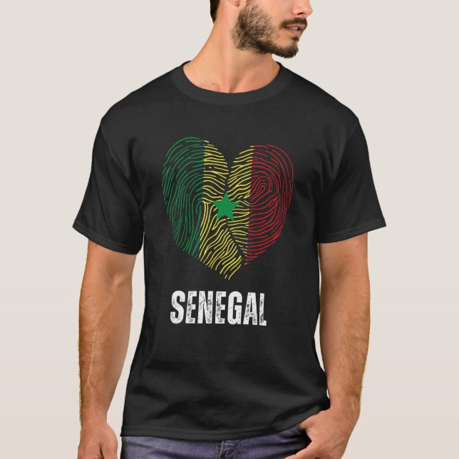 T-shirt Sénégal Drapeau sénégalais Drapeau sénégalais Séné (Devant)