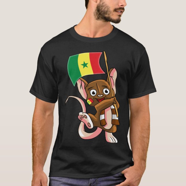 T-shirt Senegal Fan Mouse (Devant)
