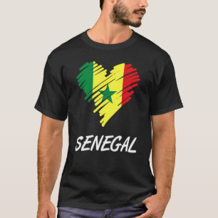 T-shirt Sénégal Sénégalais Afrique de l'Ouest Fière Amour 