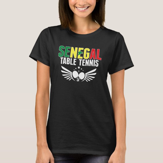 T-shirt Senegal Table Tennis   Support Senegalese Ping Pon (Devant)