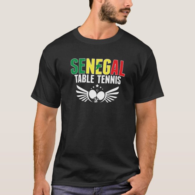 T-shirt Senegal Table Tennis  Support Senegalese Ping Pong (Devant)