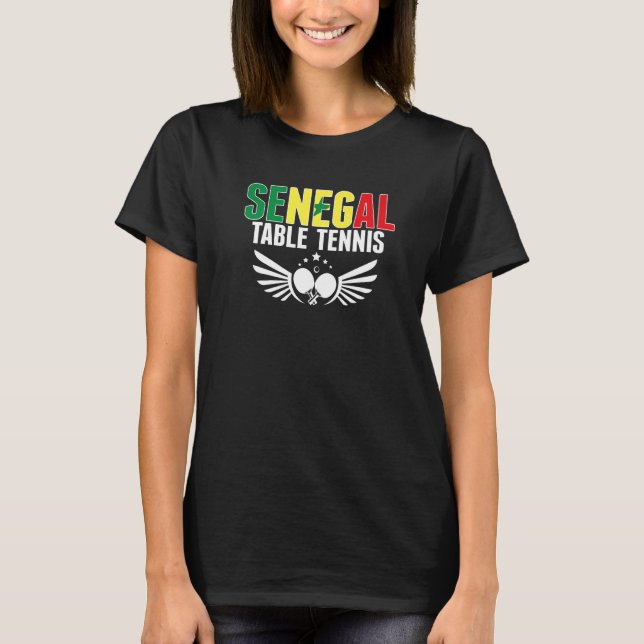 T-shirt Senegal Table Tennis  Support Senegalese Ping Pong (Devant)