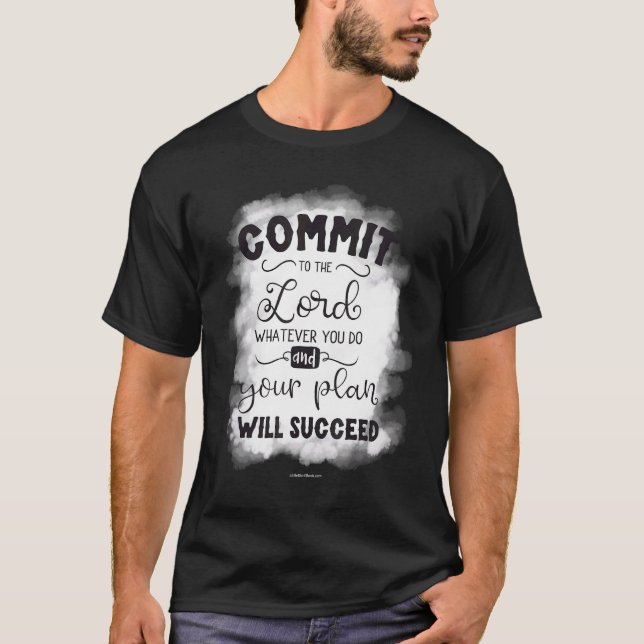 T-shirt S'Engager À Lord Christian Bible Verse Religieux C (Devant)