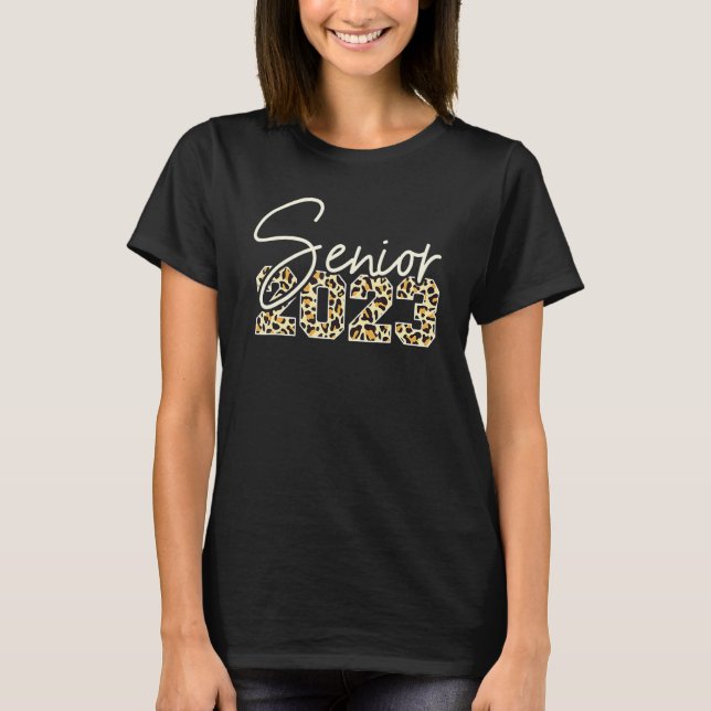 T-shirt Senior 2023 Leopard Print (Devant)