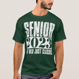 T-shirt Senior 2023 Pas Vieux Classique Blanc Vintage Tex