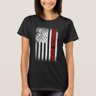 T-shirt Senior 2024 American Flag USA Graduation Class of