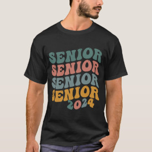 T-shirt Senior 2024 Retro Class of 2024 Seniors Graduation