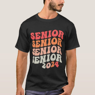T-shirt Senior 2024 Retro Class of 2024 Seniors Graduation