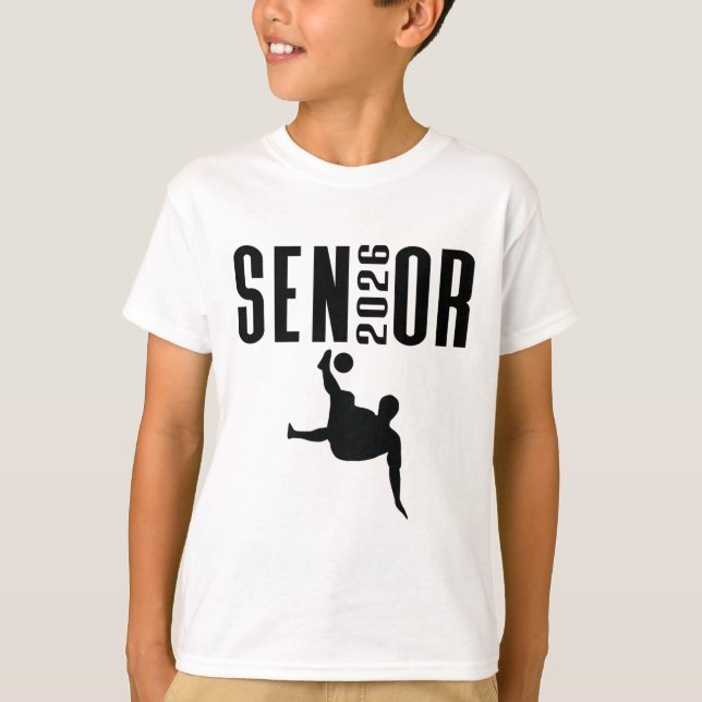 T-shirt Senior 2026 Soccer Silhouette Design Cl Of 26  (Devant)