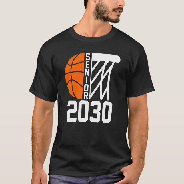 T-shirt Senior 2030 Class of 2030 Graduation Basketball Pl (Devant)