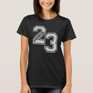 T-SHIRT SENIOR 23 SENIOR 2023 RÉTRO BLANC & GRIS GRAD SWAG