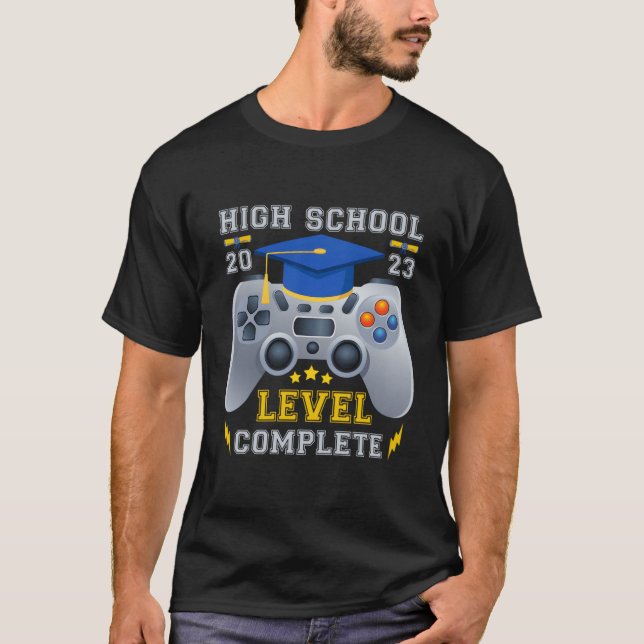 T-shirt Senior Gamer 2023 Lycée niveau complet 2023 G (Devant)