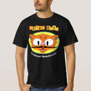 T-shirt Señor Gato "Le chat moustachu débonnaire !"