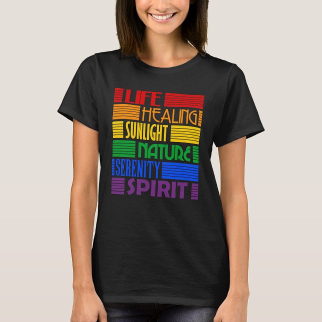 T-shirt Sens arc-en-ciel (LGBT Gay Lesbian Transgender) (Devant)