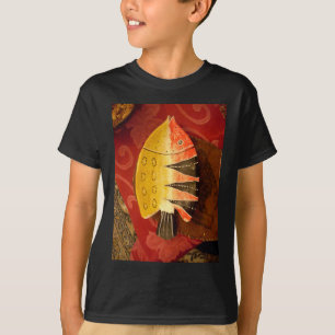 T-shirt Sensation striée Tigre Barbe Poisson Imprimer