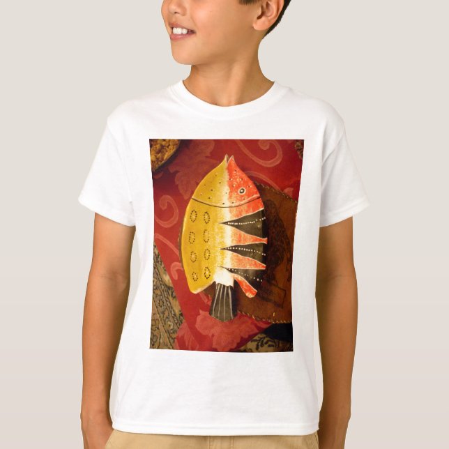 T-shirt Sensation striée Tigre Barbe Poisson Imprimer (Devant)