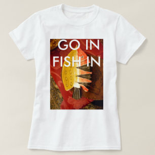 T-shirt Sensation striée Tigre Barbe Poisson Imprimer