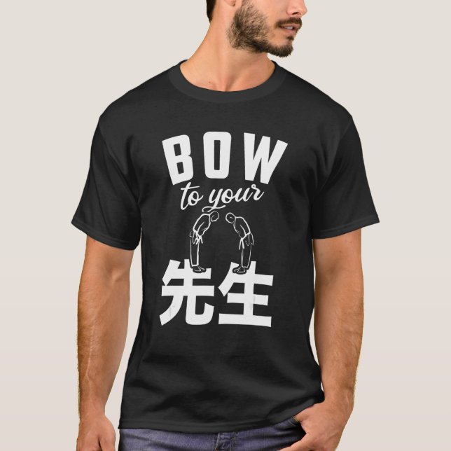 T-shirt Sensei Bow À Votre Enseignant Sensei Karate (Devant)